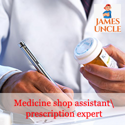 Medicine shop assistant /prescription expert Mr. Masub Alam in Chopra